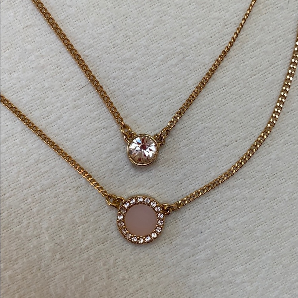 DKNY Crystal/Stone Double Necklace